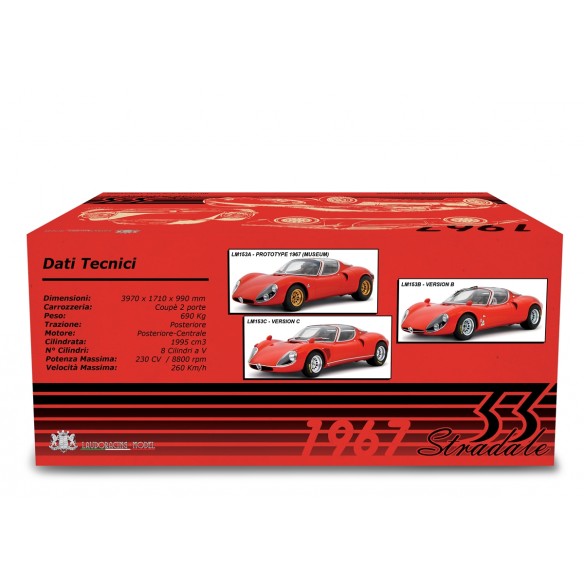 Alfa Romeo 33 Coupè Stradale 1967 Prototype B Version 1:18