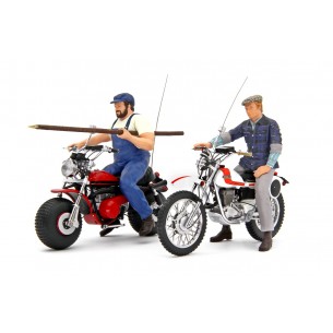 Bud Spencer Motozodiaco Tuareg 223-2 & Terence Hill Moto Ossa AE73 1:18 2