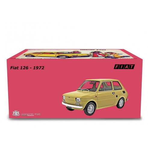 Fiat 126 prima serie Abarth 1972 White Red 1:18