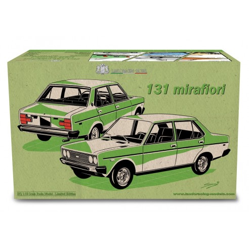 Miniature Starline 1/43 Fiat 131 Mirafiori 1974 - Orange Racing - Ref 511124