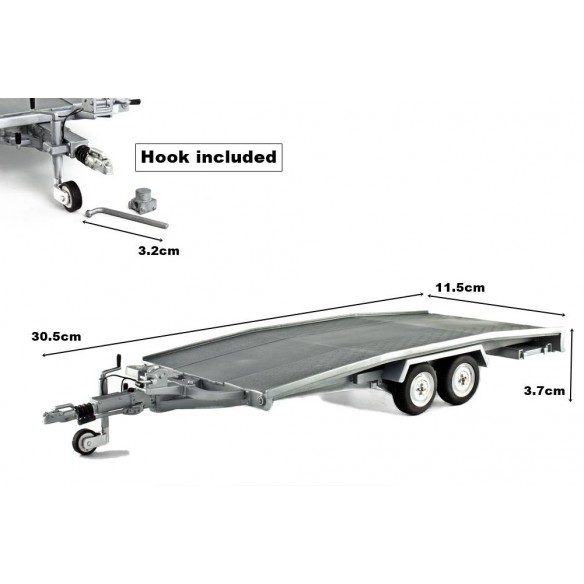 Trailer Car Transport Model Ellebi scale 1/18