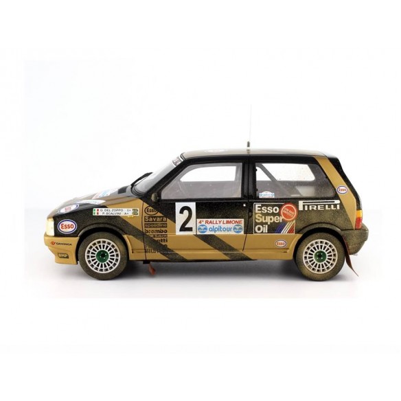 Fiat Uno Turbo i.e. 1/18 Grifone  Rally Limone 1987 N°2 G.Del Zoppo-P.Scalvini LM102FA