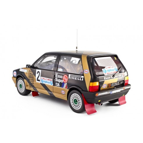 Fiat Uno Turbo i.e. Modellino 1/18 Grifone Rally Limone 1987 N°2 G.Del  Zoppo-P.Scalvini LM102