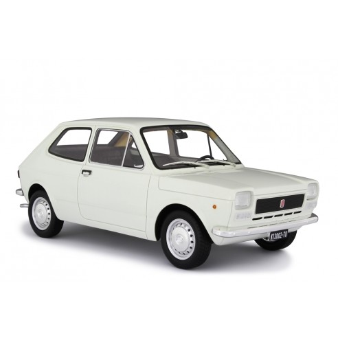 Fiat 127 1° Serie car model 1/18 white - Laudoracing Models