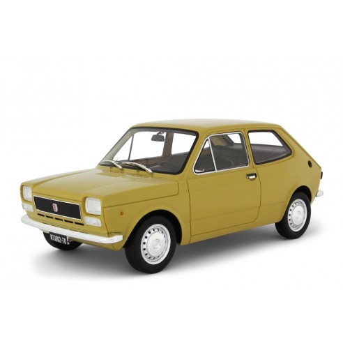 Fiat 127 1° Serie car model 1/18 yellow - Laudoracing Models